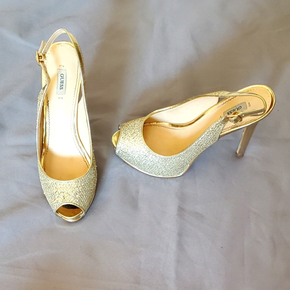 Guess Glitter Heels Size 8.5M